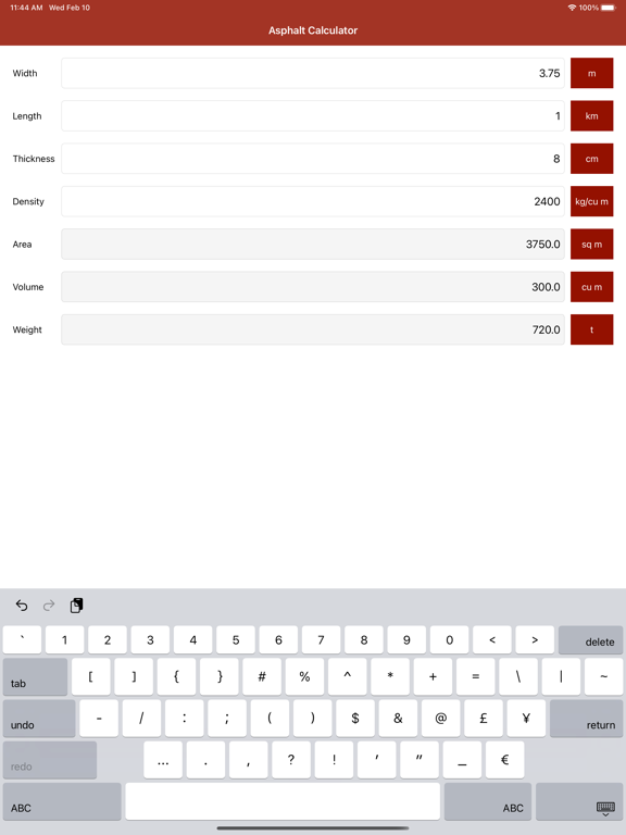 Screenshot #4 pour Asphalt Calculator