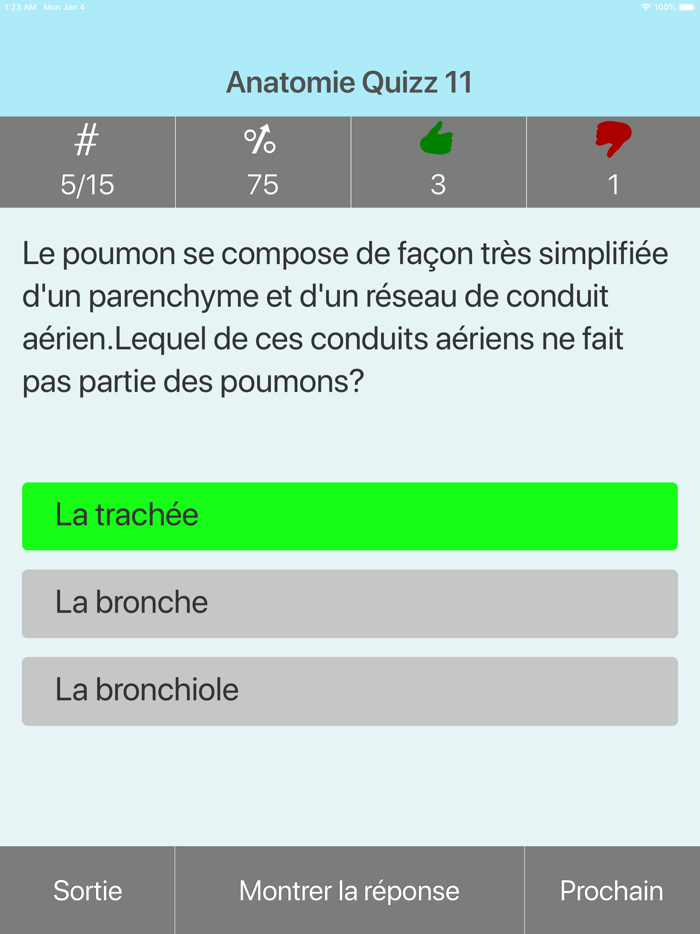 QuizzAnatomie du Corps Humain