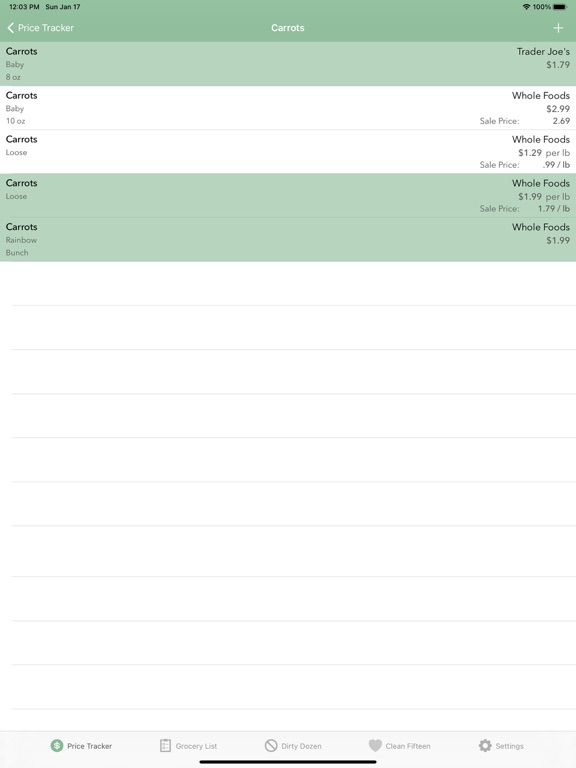 Grocerie$ iPad screenshot 2 - Shopping app