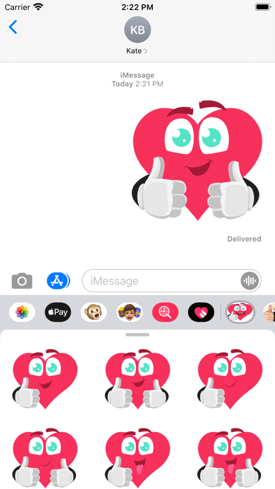 Thumbs Up Heart Stickers Screenshot 1 - AppWisp.com Thumbs Up Heart Stickers Screenshot 1 - AppWisp.com