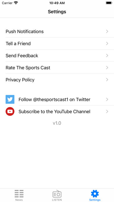 Sports Cast - Sports Network Screenshot