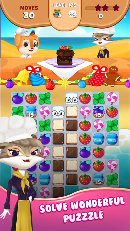 Cake Crush Link Match 3 Puzzle