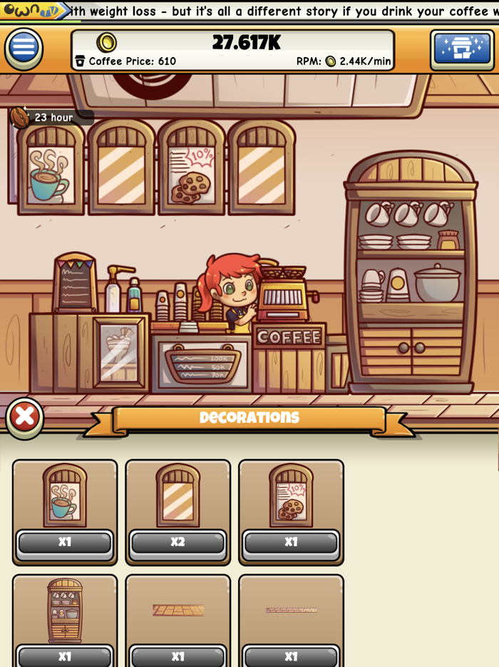 Own Coffee Shop Idle Game