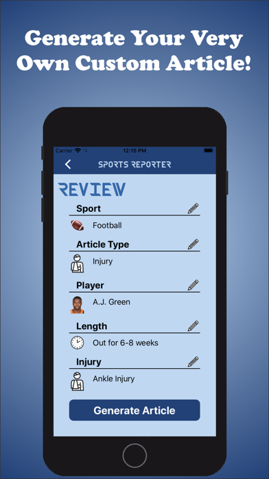 Sports Reporter Screenshot