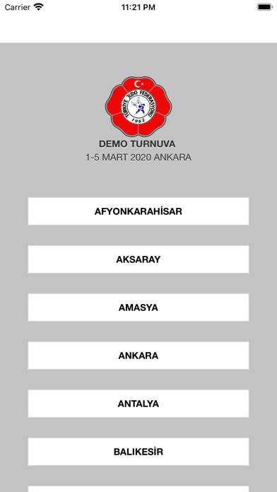 Turnuva Judo Bilgi Sistemi Screenshot