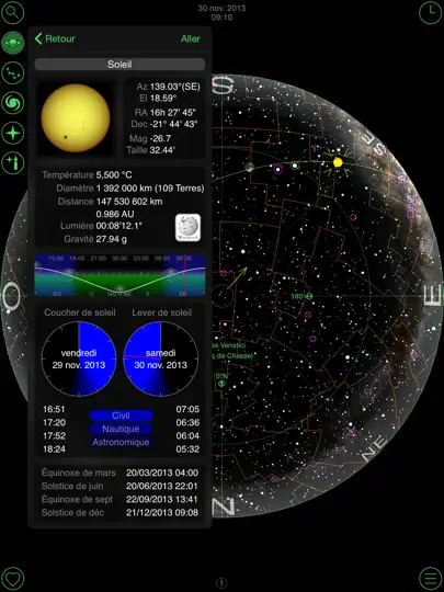 Capture d'écran de GoSkyWatch Planétarium - IPad sur iPhone 3