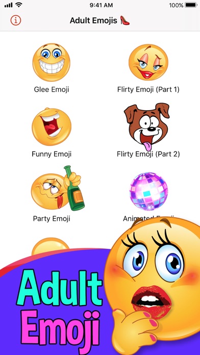 Screenshot #1 pour Adult Emojis and GIFs