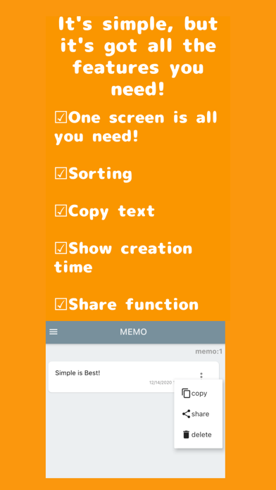 Simple Memo pad for Minimalist Screenshot
