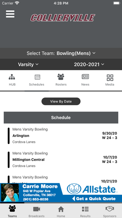 Collierville Dragons Athletics Screenshot
