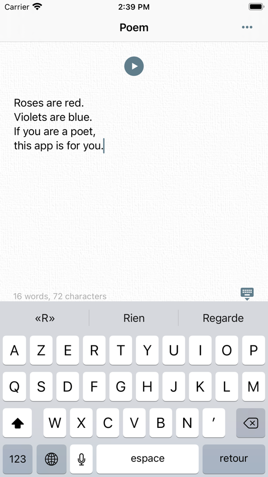 #1. Poet Assistant (iOS) 由: Carmen Alvarez