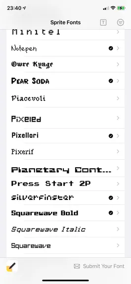 Game screenshot Sprite Fonts apk