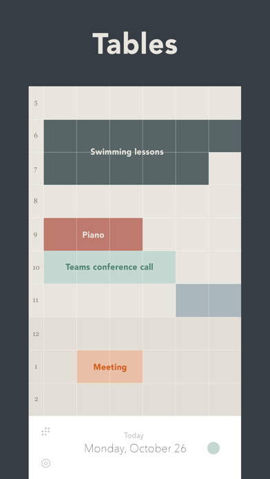Screenshot #2 pour Tables - Grid Planner