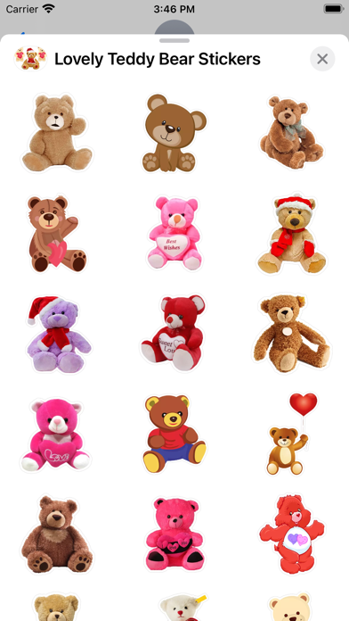 Lovely Teddy Bear Sticke‪r‬s Screenshot