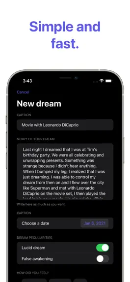 Game screenshot DreamLog - Track your dreams apk