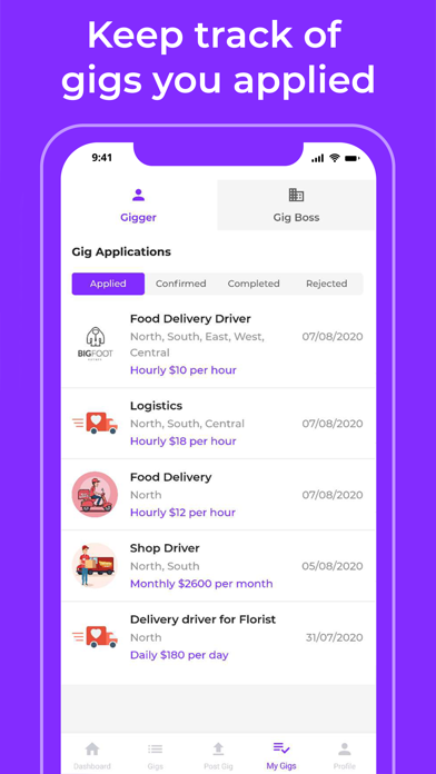 gigsomething. Screenshot