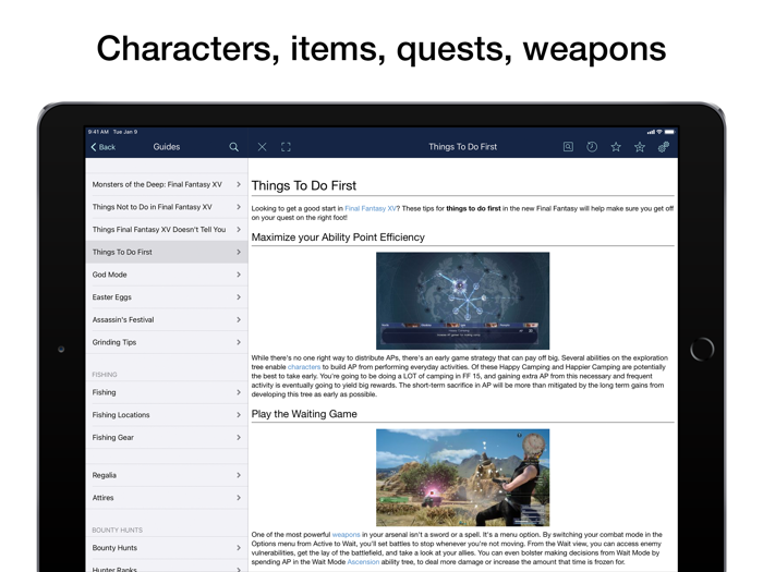 PW for Final Fantasy XV