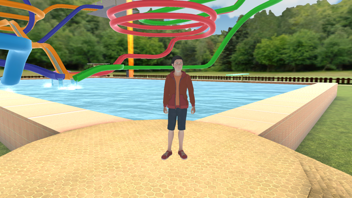 Water Park Uphill Slide Rush