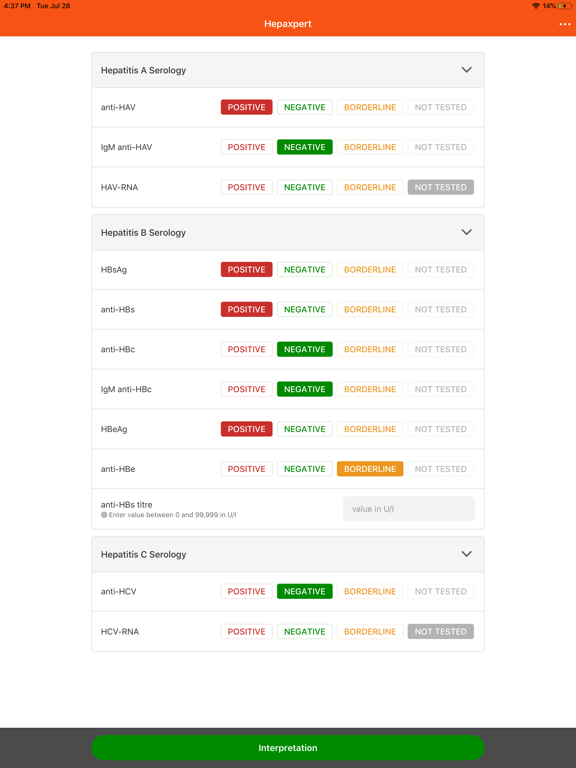 Screenshot #4 pour Hepatitis Serology Interpreter
