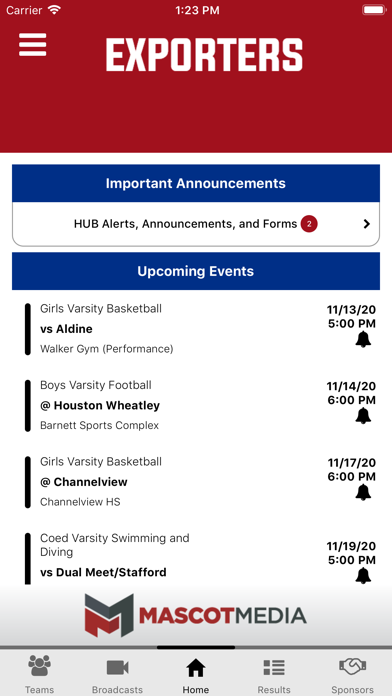 Brazosport ISD Athletics Screenshot