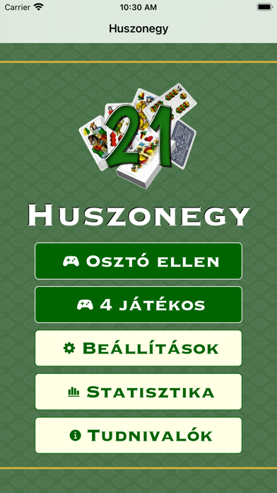 Huszonegy (magyar kártyával) Screenshot