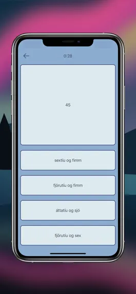 Game screenshot Numbers in Icelandic language apk