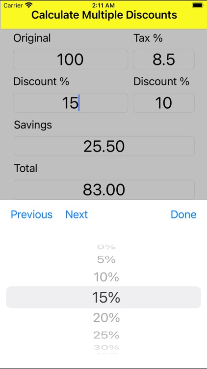 Calculate Multiple Discounts