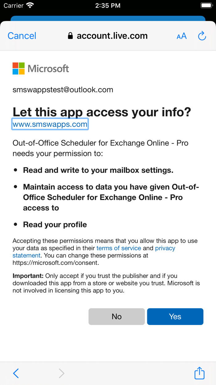 Out-of-Office-Exchange Online