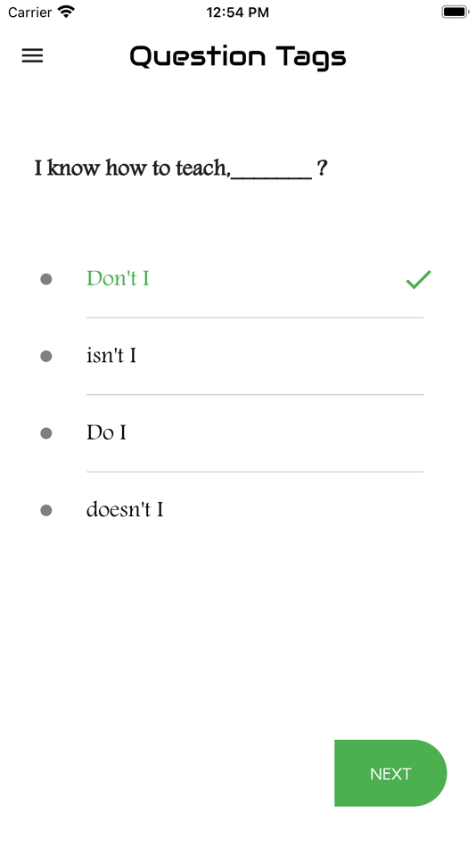 #3. English Question Tags Practice (iOS) 由: Vipin Nair