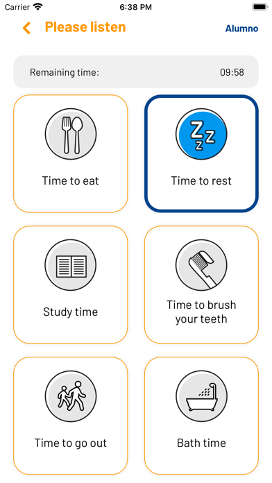 iRiS Parental Interaction Screenshot
