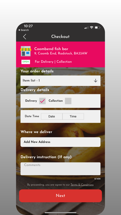 CoombEnd Fish Bar Screenshot