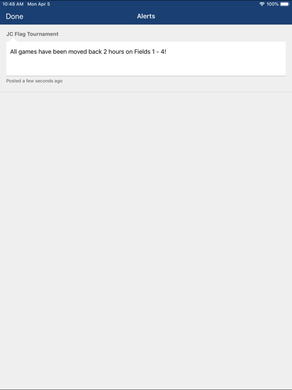 NFL FLAG Tournaments iPad screenshot 5 - Sports app