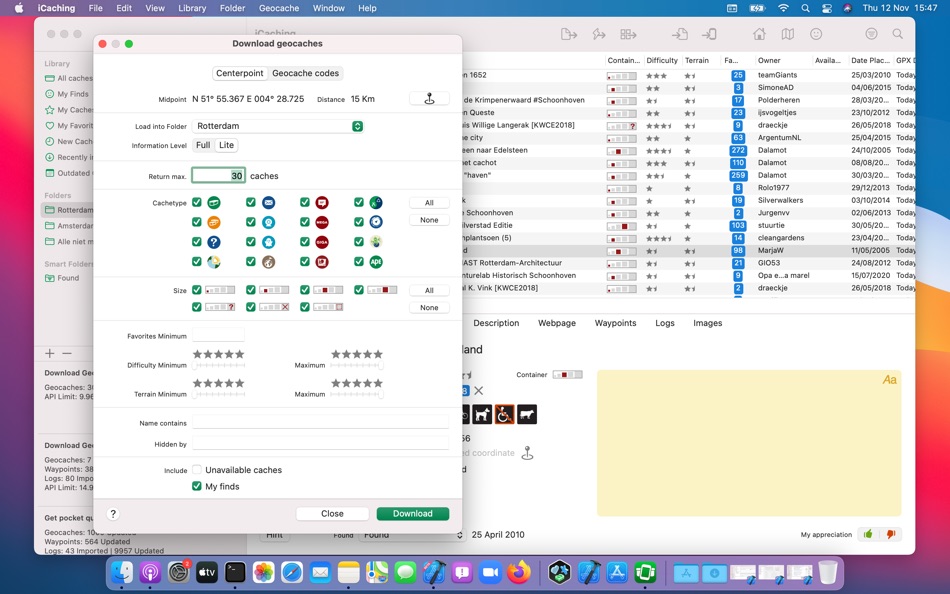 #4. iCaching (macOS) Podle: Marius de Reus