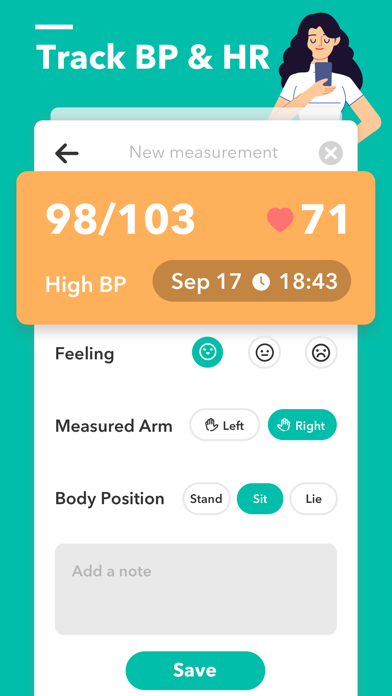 Blood Pressure App ++のおすすめ画像2