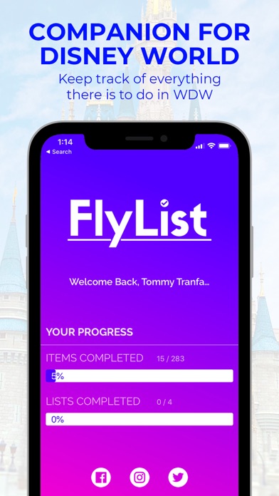 FlyList - Tracking for Disney Screenshot