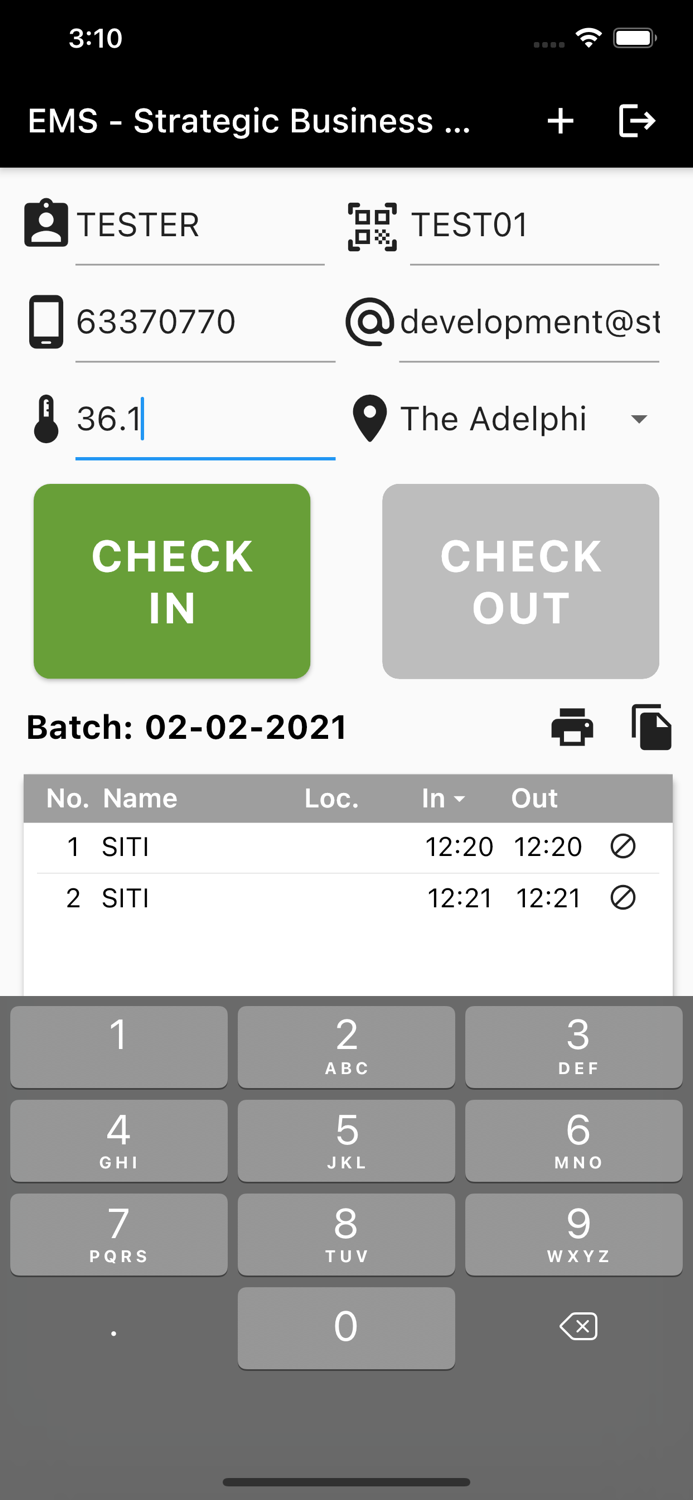 Entry Management System EMS