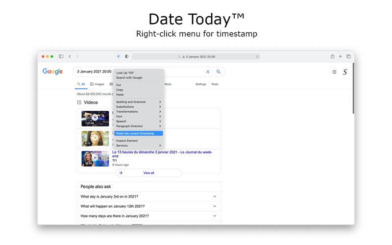 How to cancel & delete date today for safari 3