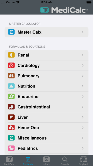 MediCalc® Screenshot