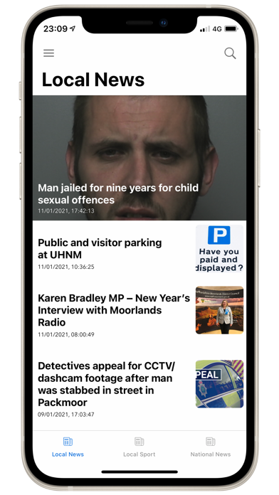 Moorlands Radio 103.7FM Screenshot