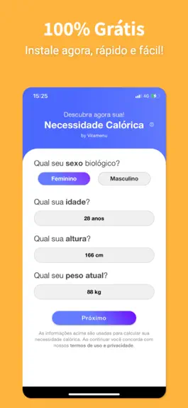 Game screenshot Calorias Diárias & Basal apk