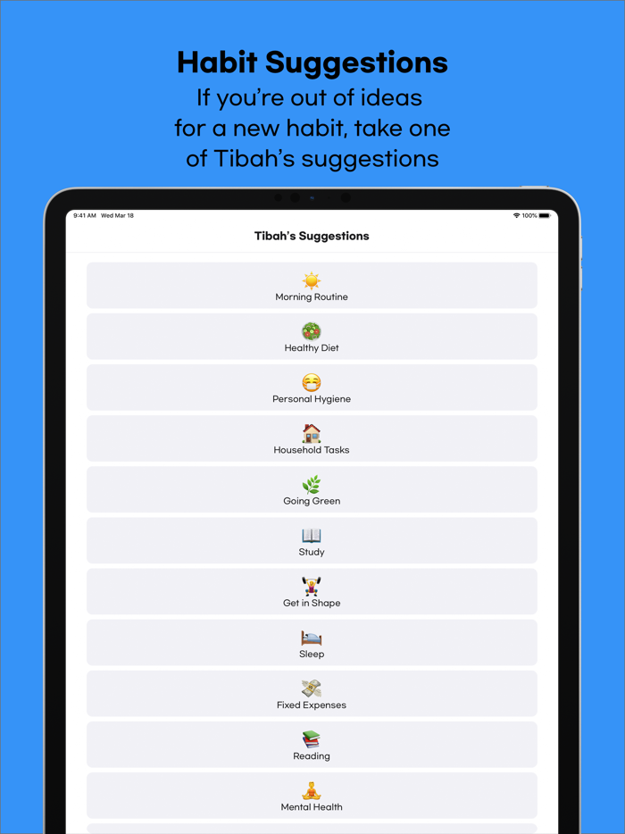 Tibah - Routine, Habit, To-do