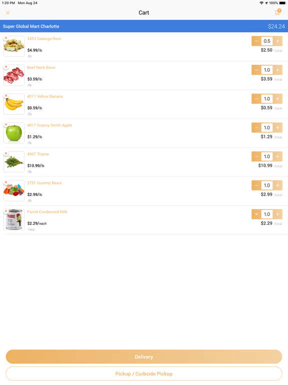 Super Global Mart iPad screenshot 4 - Food & Drink app