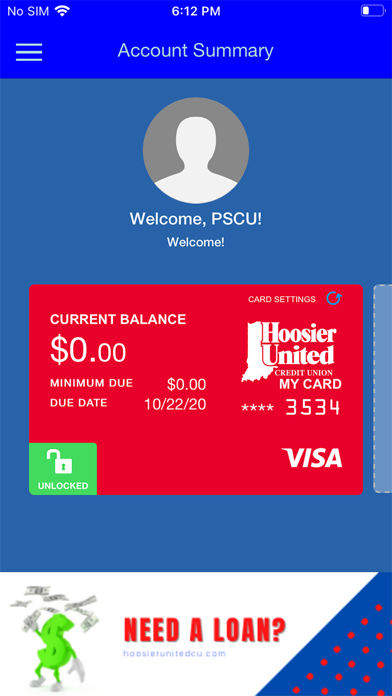 HUCU Visa Screenshot