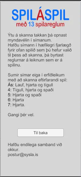 Game screenshot Spil á Spil - Reglur apk
