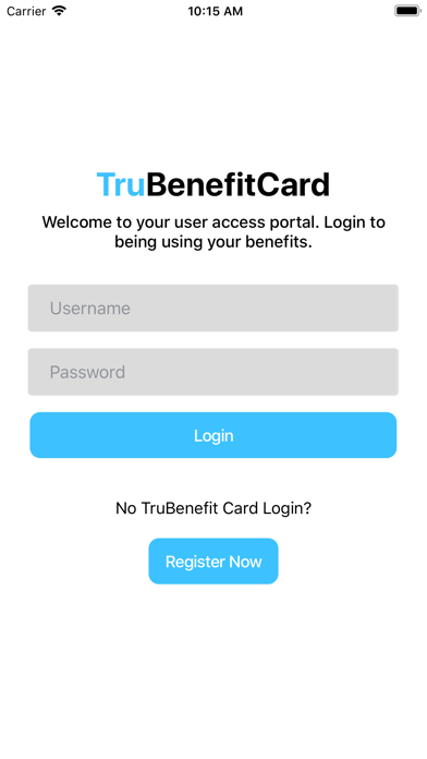 TruBenefit Card Screenshot