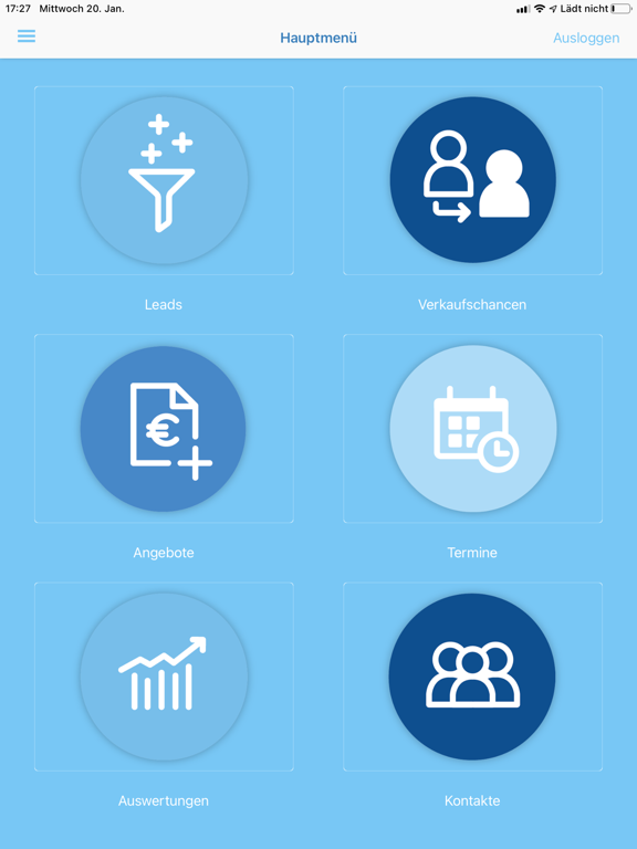 eEvolution CRM App iPad screenshot