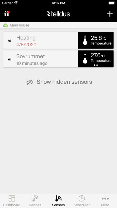 Telldus Live! mobile Screenshot