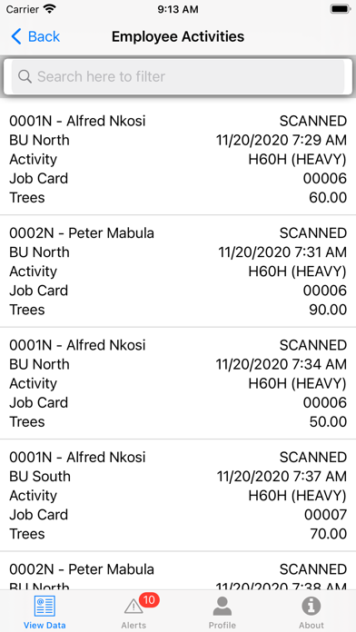 EWS Mobile Screenshot
