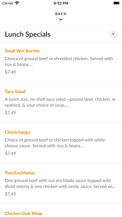 La Senorita Mexican Restaurant Screenshot