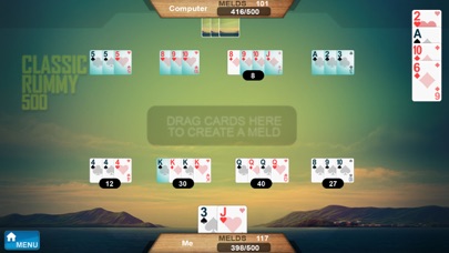 Rummy 500 card offline game Screenshot