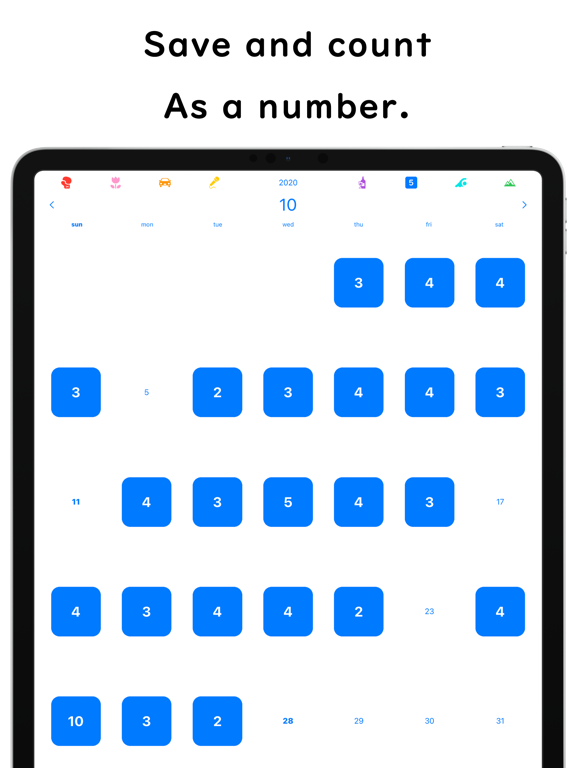 Habit8: Simple Habit Calendar iPad screenshot 4 - Health & Fitness app